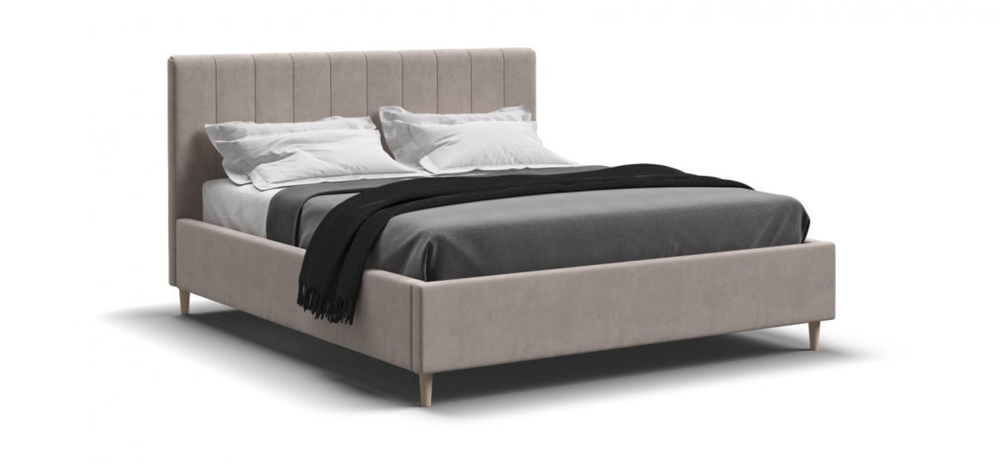 Кровать Сканди велюр Monolit латте