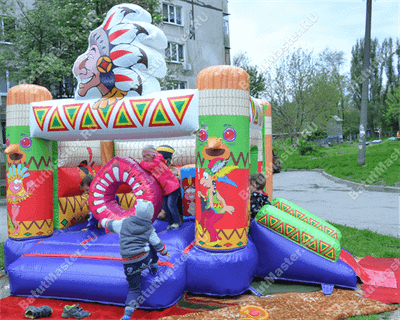 Коммерческий надувной батут "Индеец"