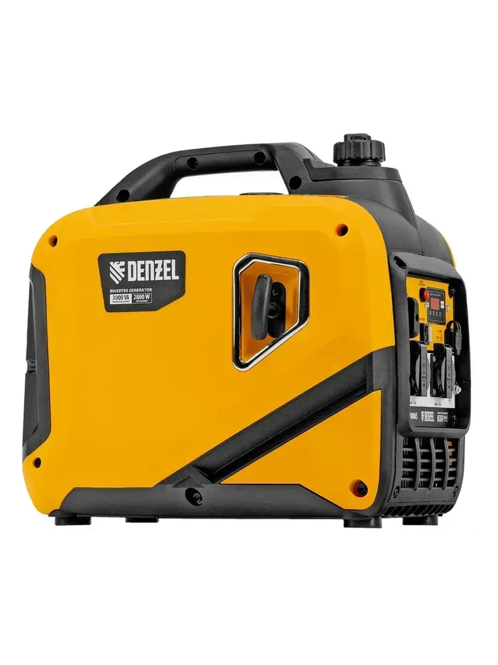 Генератор инверторный DENZEL, GS-3000iS, 3.0 кВт максимальная мощность, 230 В, ручной стартер, 2 розетки 230 В/16 А и выход USB 5 В, 94716