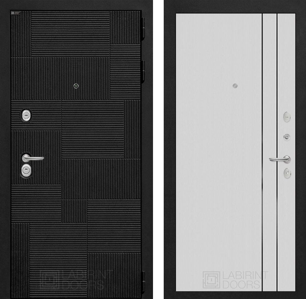 Входная дверь Лабиринт ПАЗЛ - 10 Белый софт рельеф