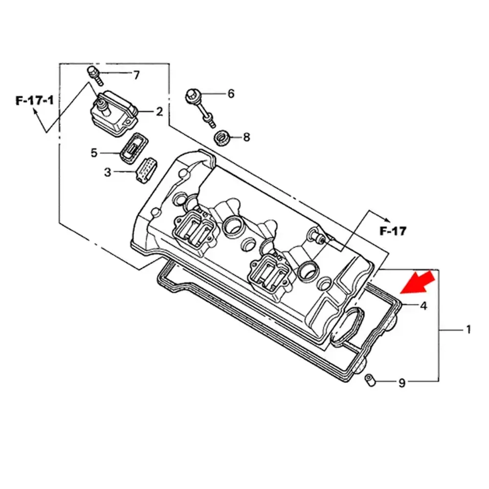 Honda 12391-MBW-J20 Прокладка клапанной крышки