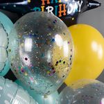 Конфетти фольга Шестиугольники, Голубой, Перламутр, 0,3 см, 90 г.