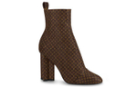 LOUIS VUITTON Silhouette Ankle Boots Women"s Brown