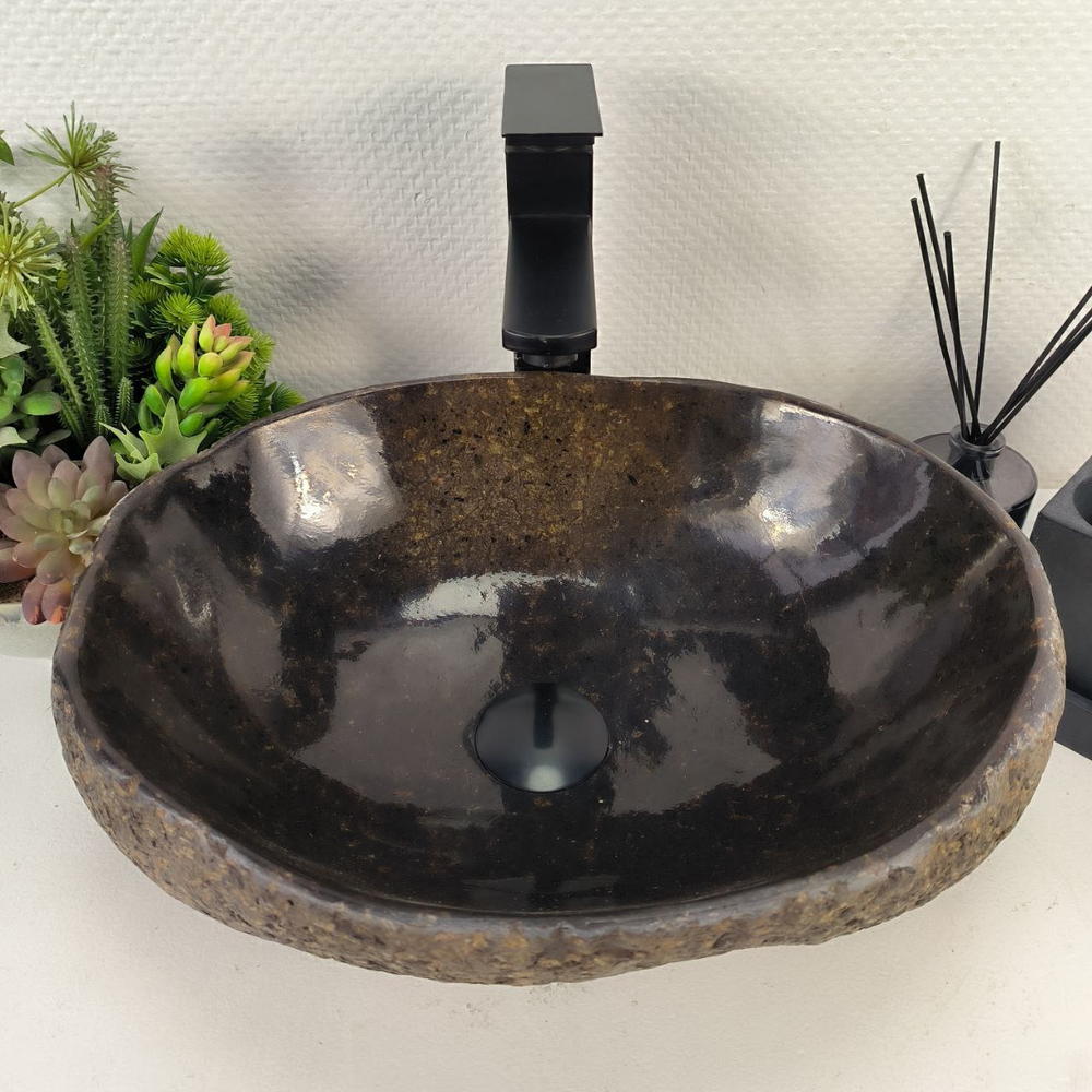 Раковина из речного камня RS-64932 43*34*15 0861