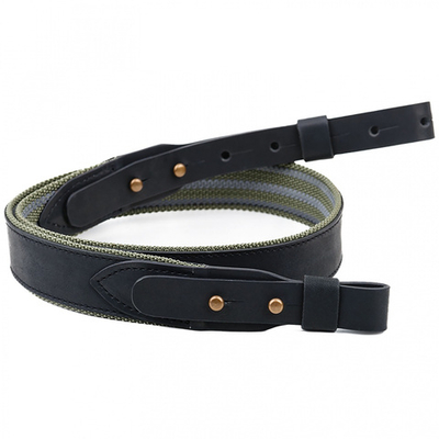 Ремень ружейный противоскользящий бесшумный, комбинированный, удлиненный, черный 100-110