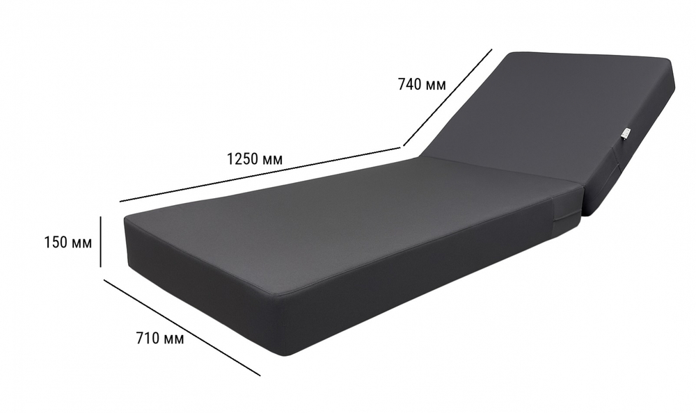 Матрас для шезлонга ReeHouse Mattress Acrylic, серый