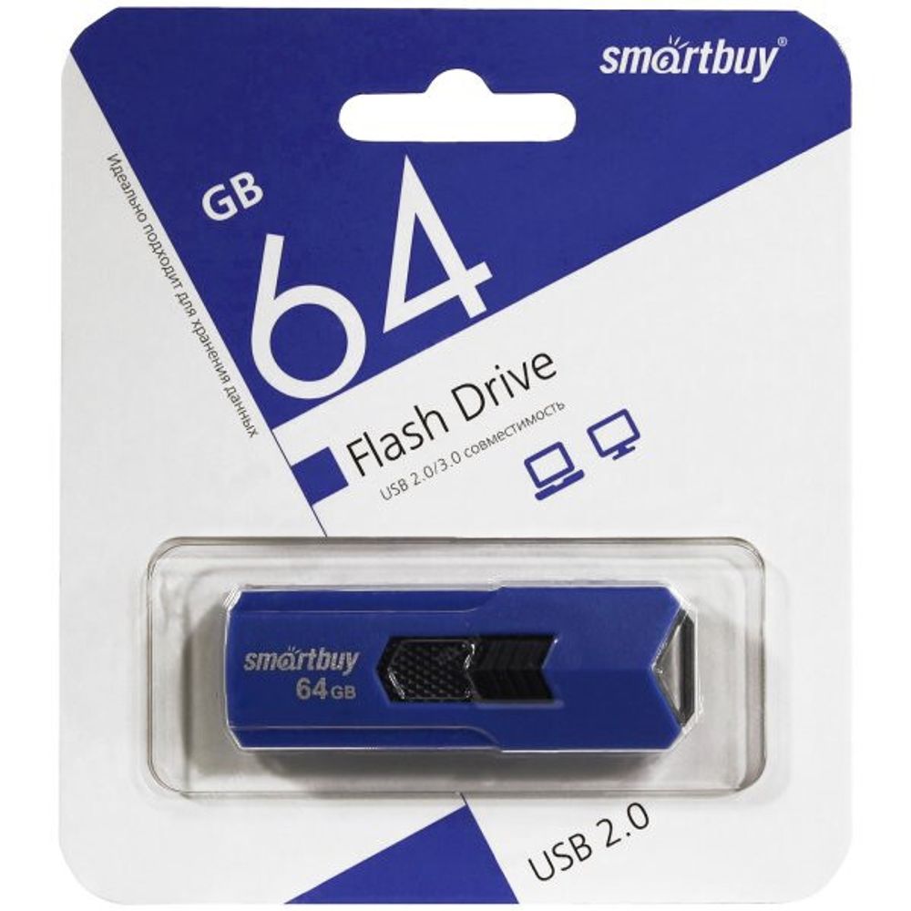 USB карта памяти 64ГБ Smart Buy Stream (синий)