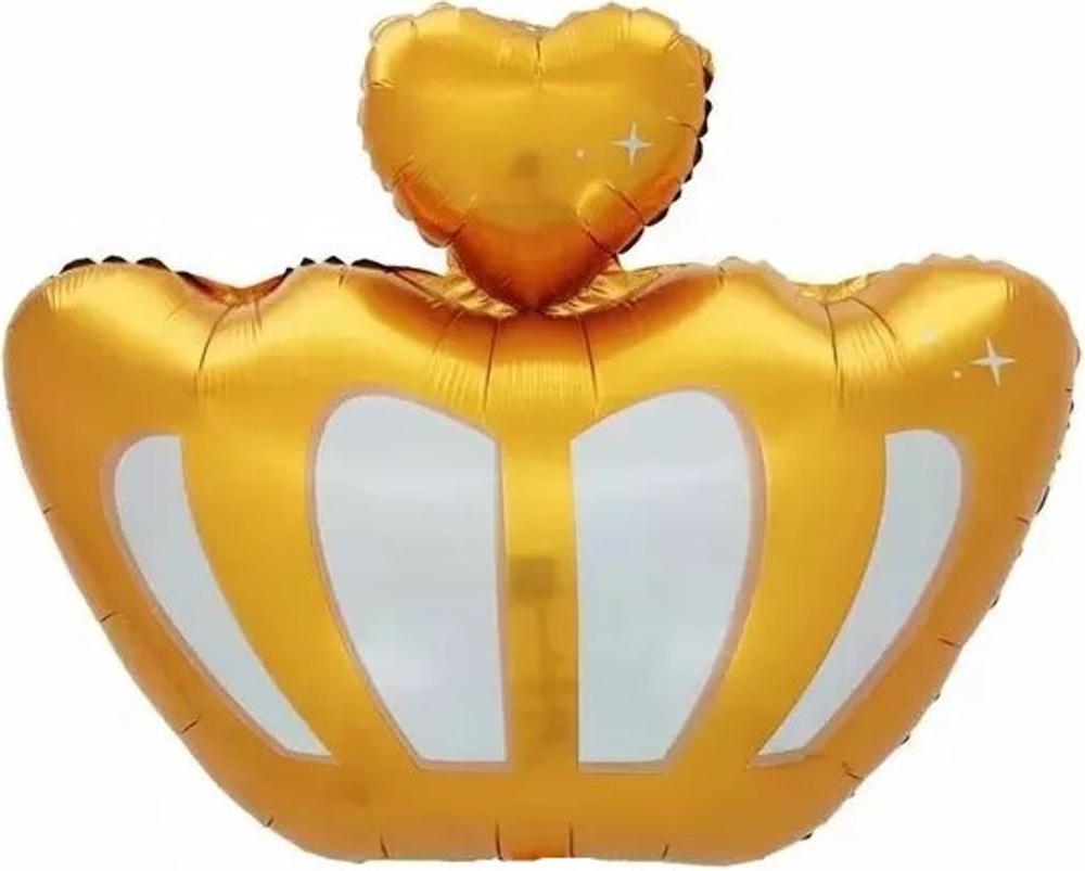 Шар (26""/66 см) Фигура, Корона, Золото, 1 шт. А2