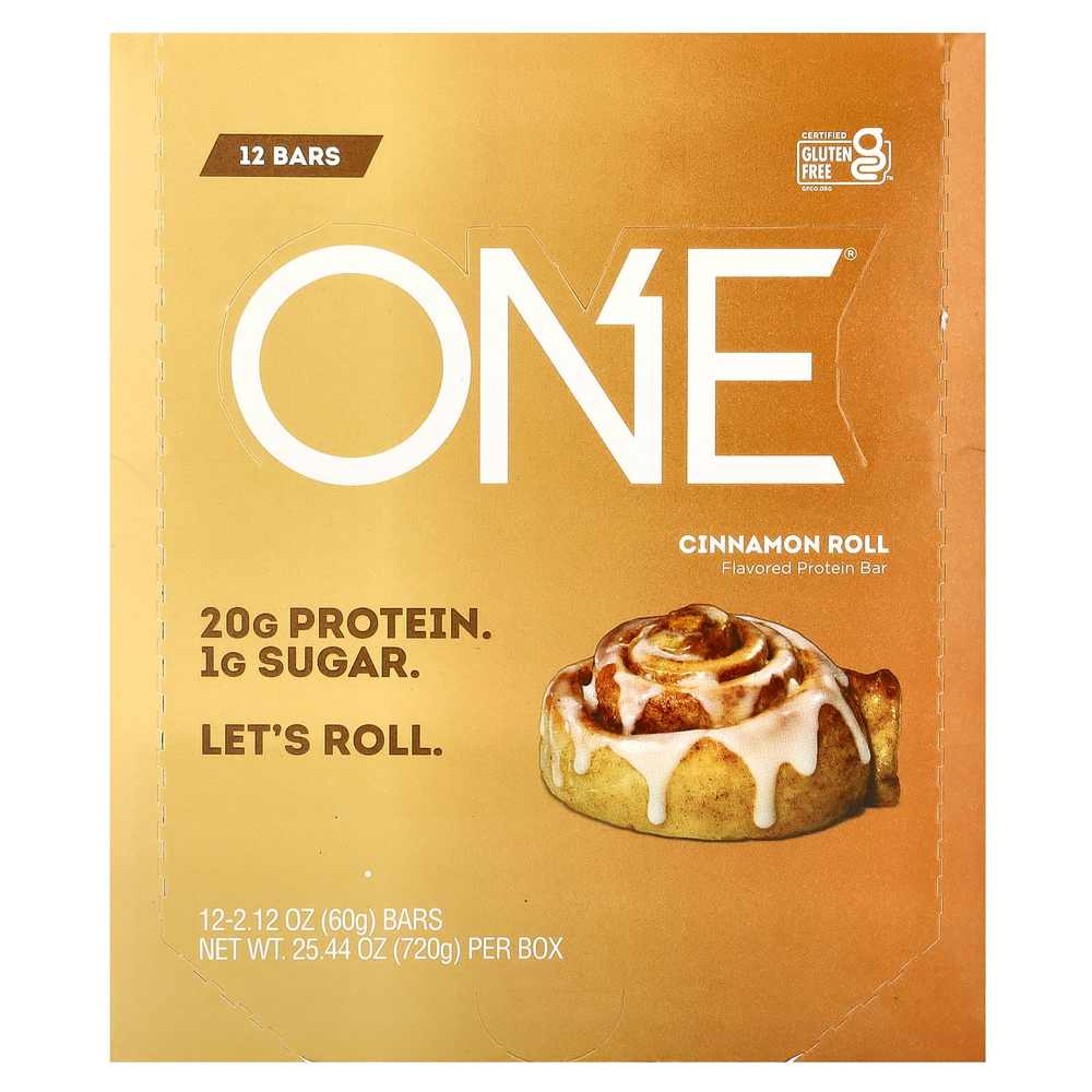 One Brands, Питательный батончик, со вкусом корицы, 12 шт., 60 г (2,12 унции) каждый