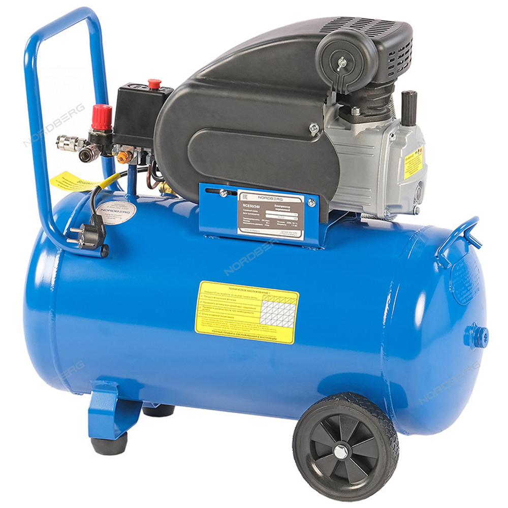 NORDBERG (NCE50/240) Компрессор поршневой 220В, ресив. 50л, 240л/мин