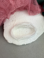 Шнур для плетения браслетов 0,6 мм, Белый (5 м)