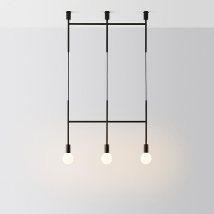 Ceiling design lamp  Triple Step by Volker Haug (Black)