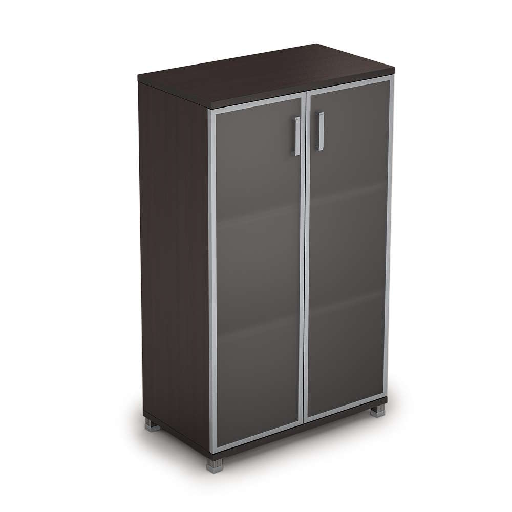 Шкаф средний со стеклом в раме (задняя стенка ЛДСП) АВАНС (AVANCE)