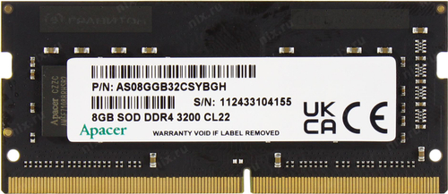 Модуль памяти Apacer DDR4 SODIMM 8Gb <PC4-25600> CL22