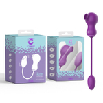 Вакуумный клиторальный стимулятор с виброяйцом 7 режимов вибрации (Цвет: фиолетовый)