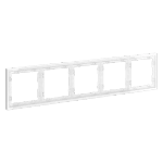 Рамка пластиковая VOLTUM S70 на 5 постов, (белый глянцевый)