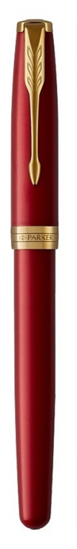 Перьевая ручка Parker Sonnet , Lacquer Intense Red GT, перо: F, цвет чернил: black, в подарочной упаковке