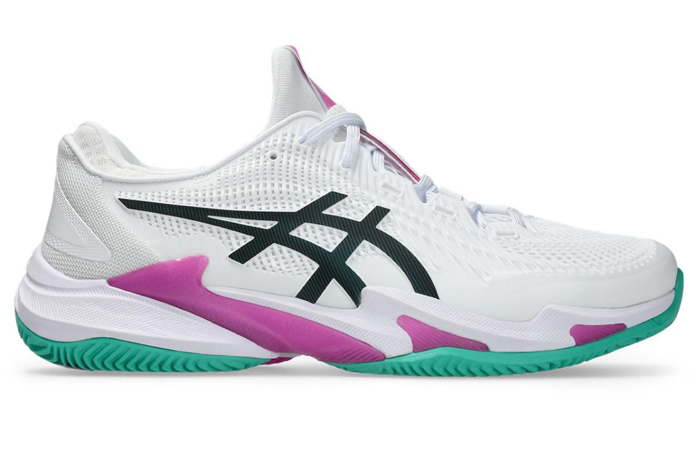 Мужские кроссовки теннисные Asics Court FF 3 Clay - white/digital sakura