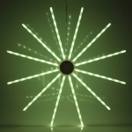 Фигура светодиодная Цифровая «Огненный круг» 70 см, 12 лучей, 96 ламп LED, с пультом ДУ, более 8 реж, Мультицвет