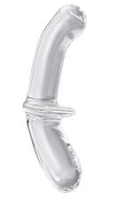 Прозрачный двусторонний стеклянный фаллоимитатор Satisfyer Double Crystal - 19,5 см.