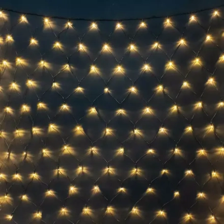 Светодиодная Сетка 2*3 м., 24V, 384 теплых белых LED, провод чёрный ПВХ, IP54, LTC (NTL384M-11-1WW)