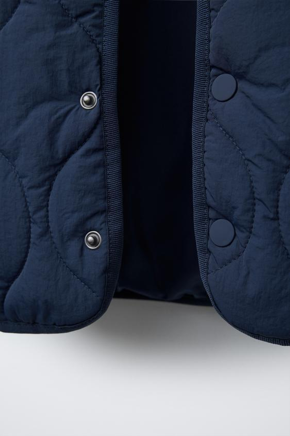 ZARA СТЕГАНЫЙ БОМБЕР, СИНИЙ