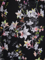 Блузка БЛ-22/черный-лилии