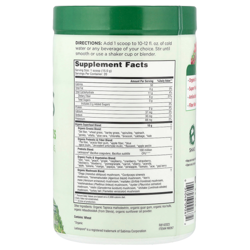 Country Farms, Super Greens, подщелачивающая формула, без добавок, 300 г (10,6 унции)