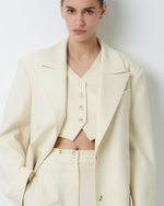 Жилет из шерсти белый шоколад