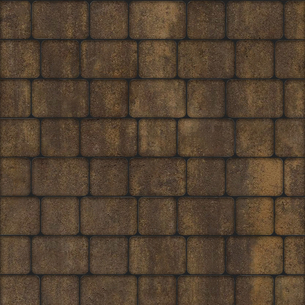 Тротуарная плитка КЛАССИКО - Листопад гладкий Мокко, комплект из 2 видов плит