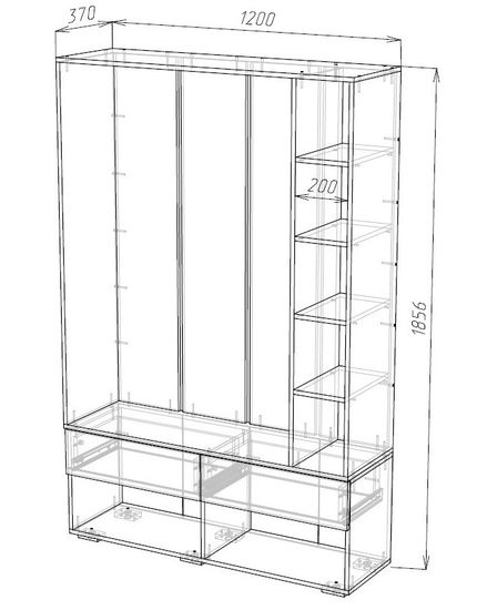 Прихожая модульная ПРАГА-5