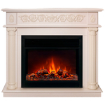 Каминокомплект Real Flame Attica WT с очагом Moonblaze Deluxe Black