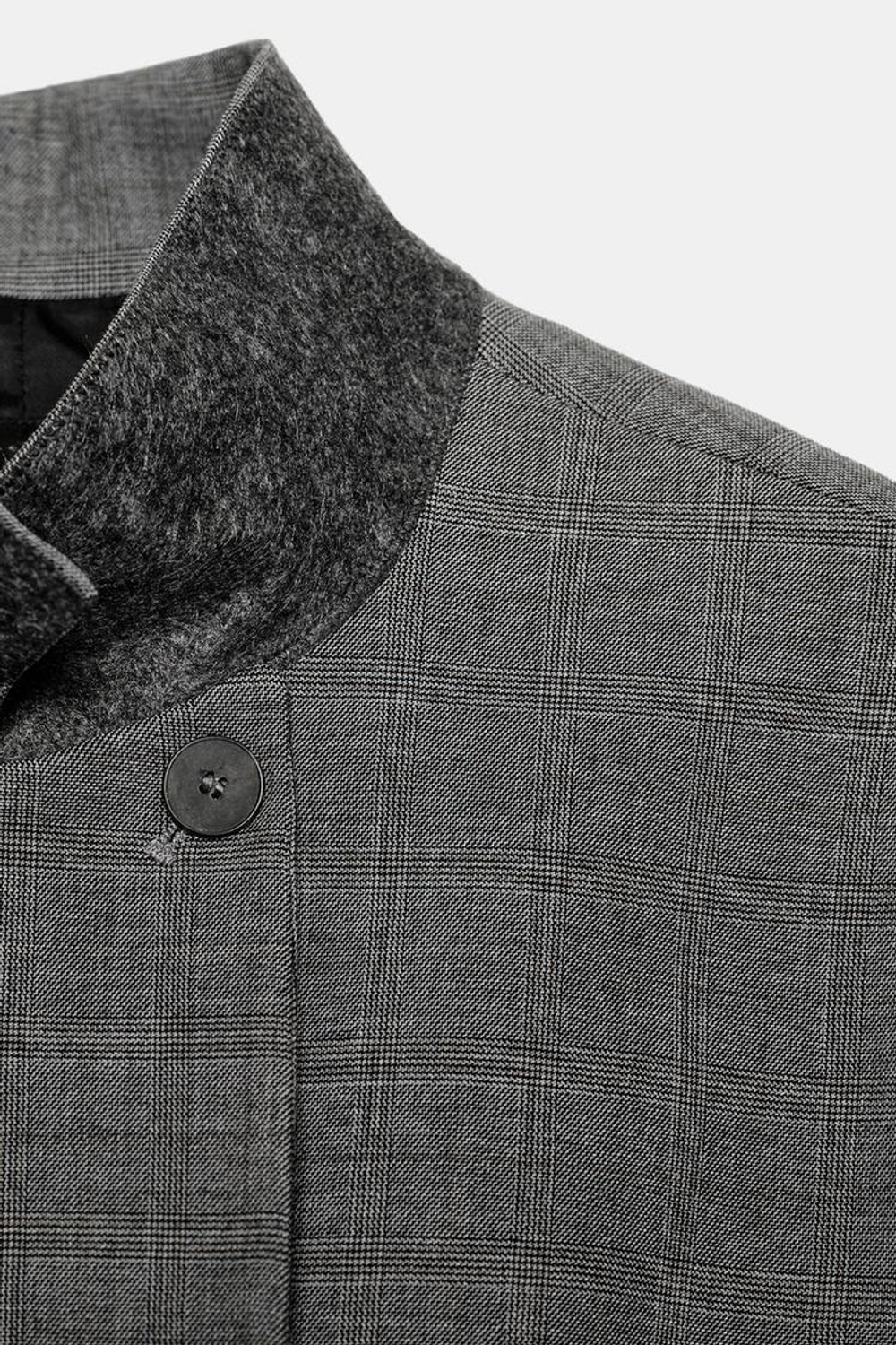 ZARA БЛЕЙЗЕР ОБЛЕГАЮЩЕГО КРОЯ В КЛЕТКУ — ZW COLLECTION, МЯГКИЙ СЕРЫЙ