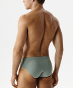 Мужские трусы слипы классика Atlantic, набор 2 шт., хлопок, светло-зеленые + графитовые, 2RMP-006