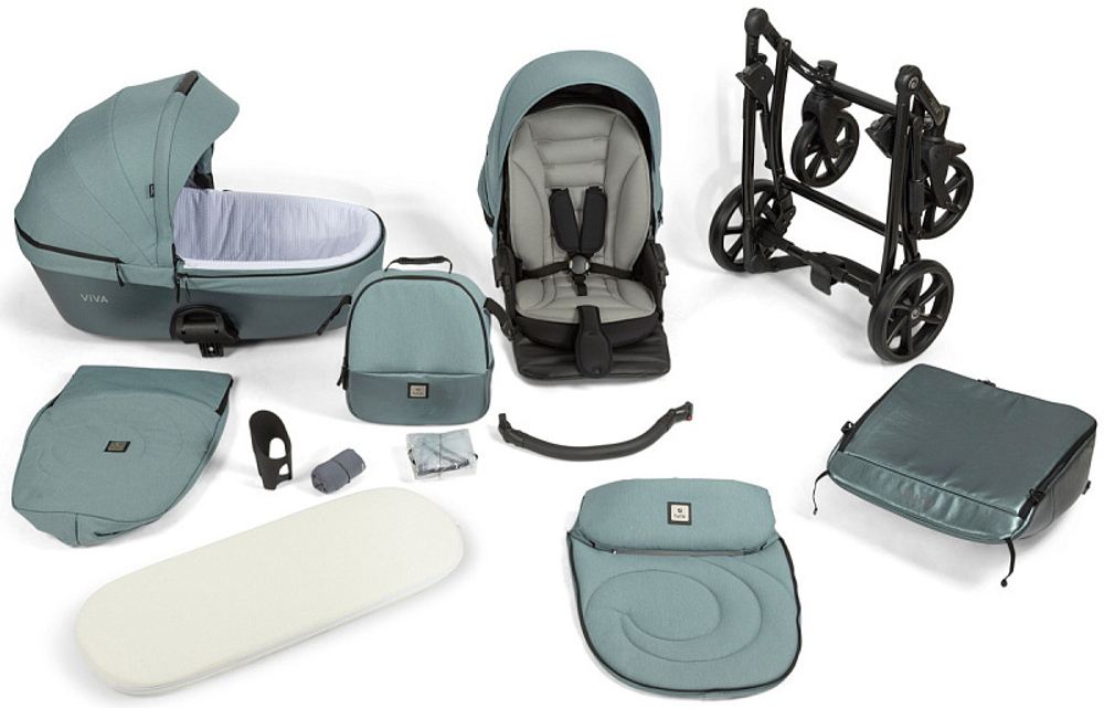 Детская коляска Tutis Viva 5 Plus Essential 2024 3 в 1 1452063 Turquoise