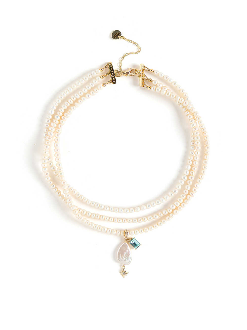 Колье "Celebrity blue" Gold