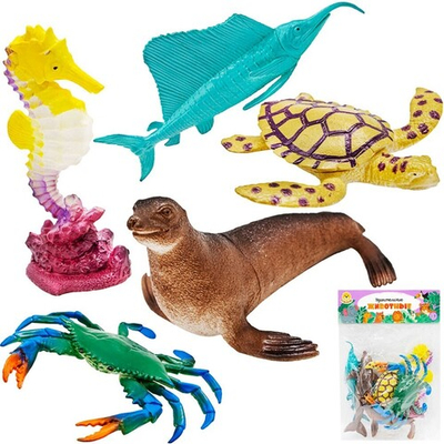 Набор животных Levatoys YSQ503-5A Морские в пак.