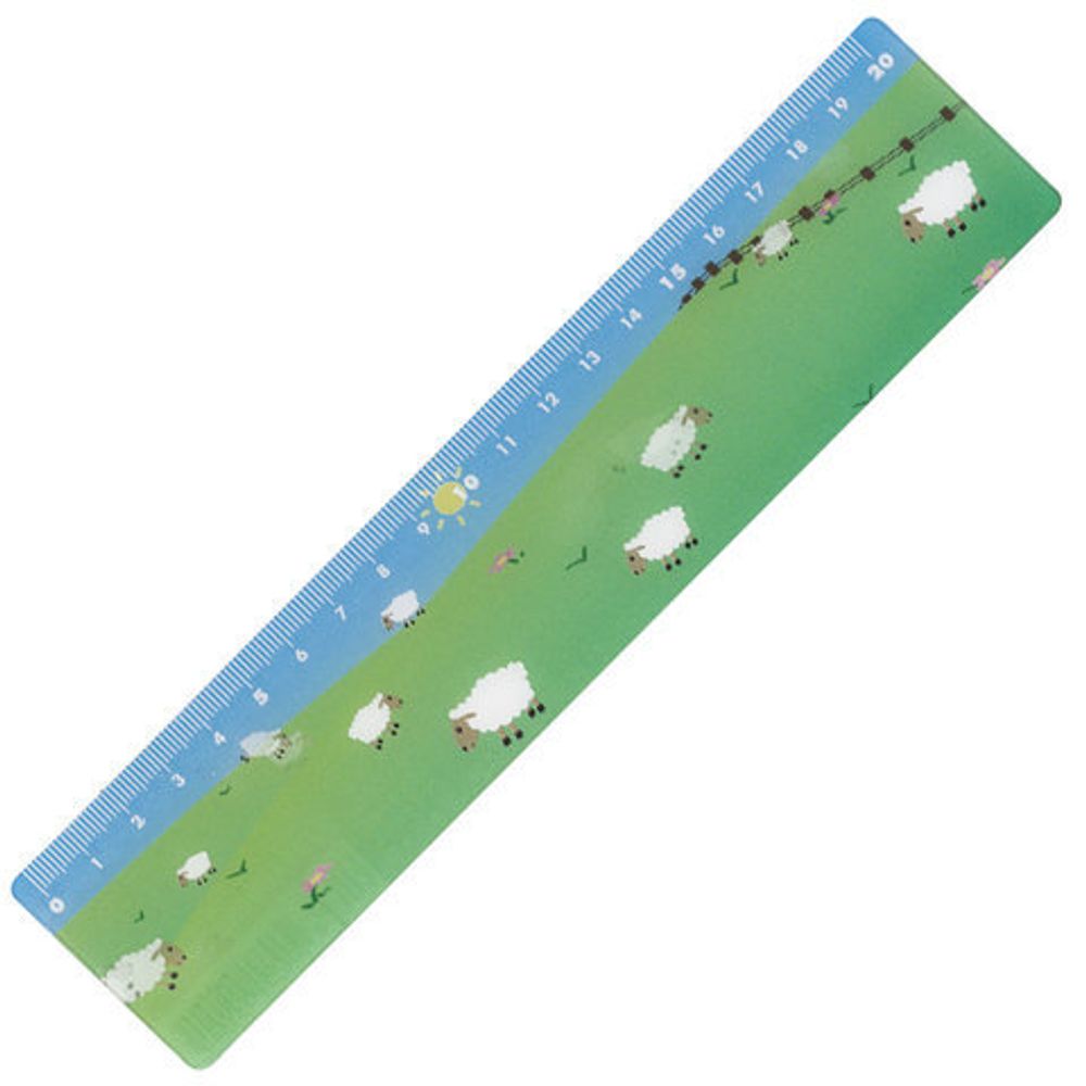 Линейка 3D, 20 см, BRAUBERG, эффект движения, "Веселые барашки", европодвес, 210566