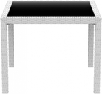 Стол пластиковый плетеный Siesta Contract Bali, белый