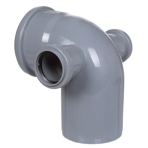 Отвод канализац. с выходом 50х110х90 (левый+правый) (ПОЛИТЭК)