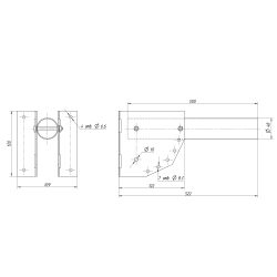 Кронштейн для уличного светильника ЭРА SPP-AC2-0-500-048 с переменным углом 500mm d48mm