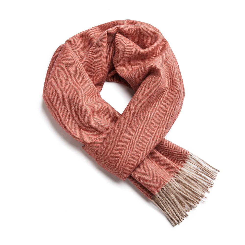 Шарф FISHBONE RUSTY ORANGEШарф Alpaka 45x200 Оранжевый