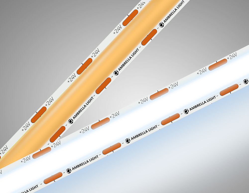 Ambrella Светодиодная лента Ambrella Light GS4803 COB 616Led/19W m/ 24V IP20 6500K/ 5m*12mm*2mm (2 конт.) LED Strip 24V GS4803