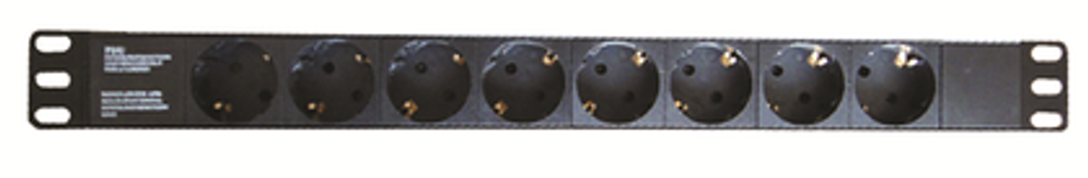 Блок распределения питания (PDU) 19&quot; 16A, Вых:8 Schuko, Вх:Schuko
