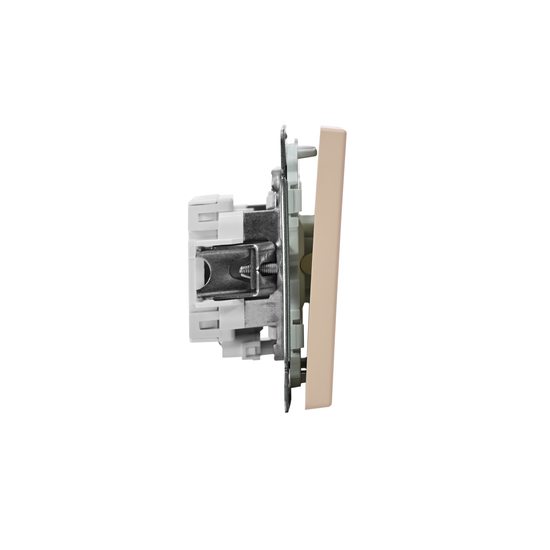 Выключатель кнопочный 1-кл. ArtGallery 10А с подсветкой механизм песочн. SE GAL001216