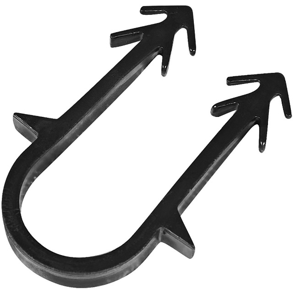 Скоба якорная удлиненная с двойным гарпуном STOUT для фиксации трубы диаметром 16-20 мм