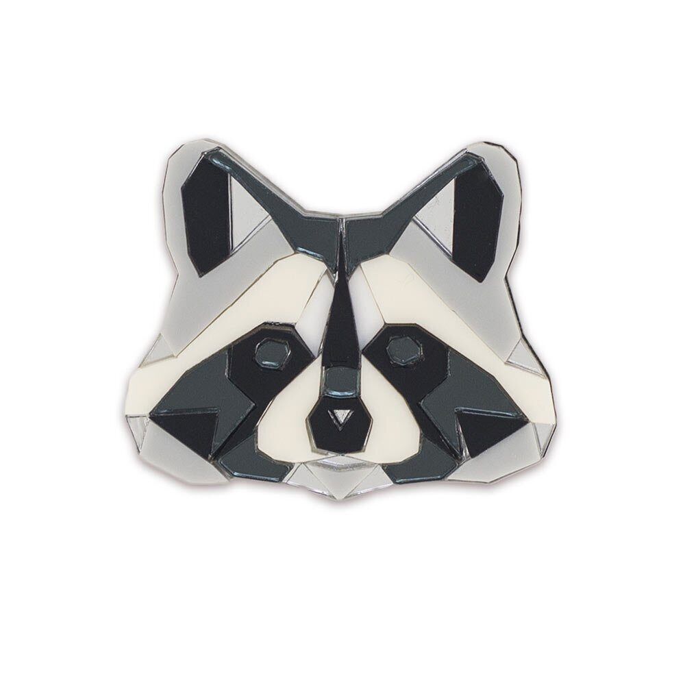 Енот / Raccoon, brooch, Pt Енот / Raccoon, brooch, Pt