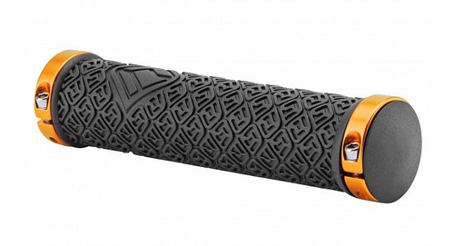 Грипсы XH-G116BL 135 мм чёрные, золотистые кольца, в инд. упаковке, арт. 150224 (10216170/010821/0228802, Китай)