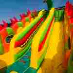 Коммерческий надувной батут-горка «Дракон 3» 10*5*8 м