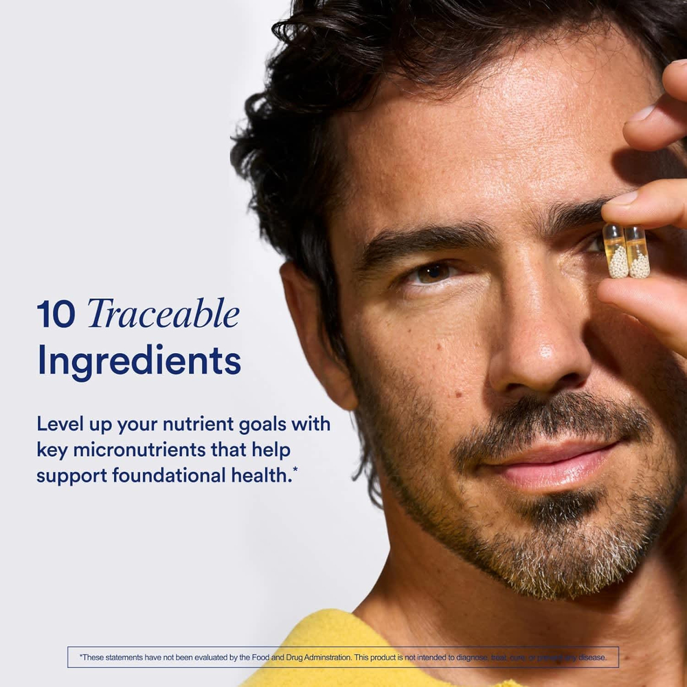 Ritual, Essential For Men, мультивитамины для мужчин от 18 лет, со вкусом мяты, 60 веганских капсул